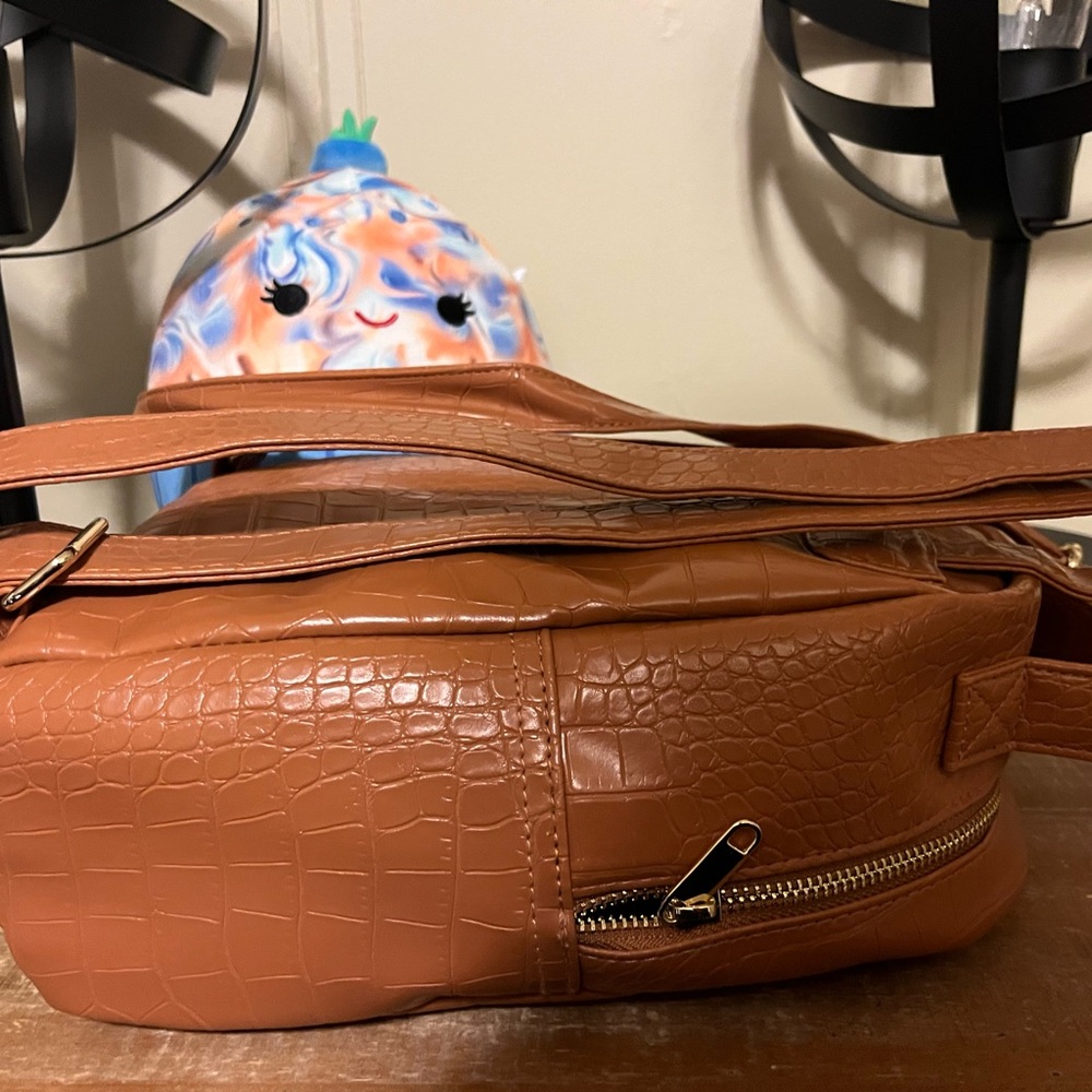 Wild Fable Croc-Embossed Leather Backpack - Picture 4 of 10
